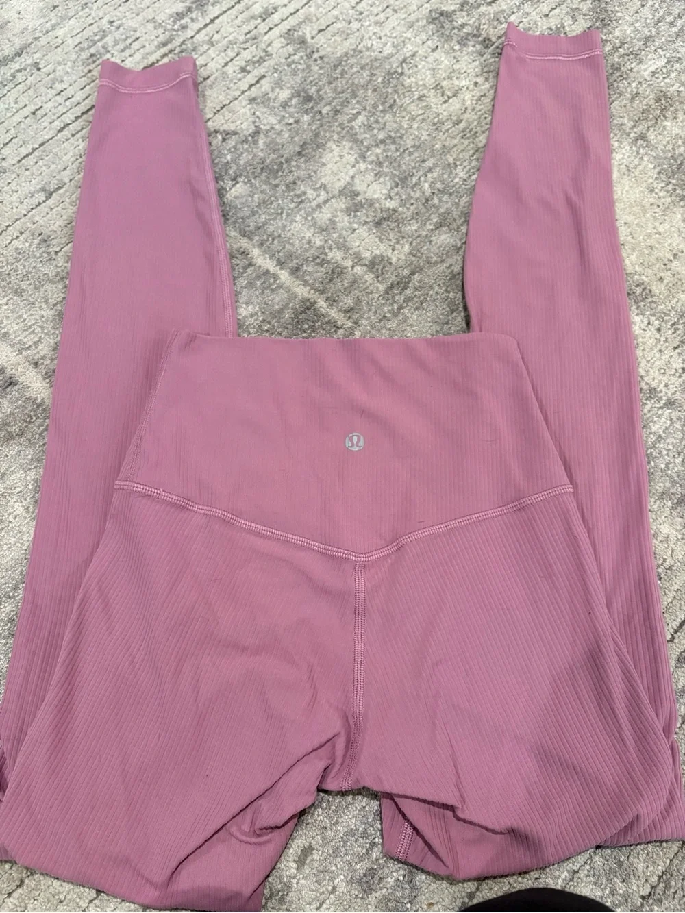lululemon athletica Ribbed High-Waist Leggings in Mauve